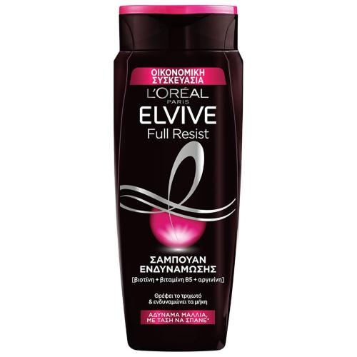 L'oreal Paris Elvive Full Resist Shampoo Σαμπουάν Ενδυνάμωσης με Βιοτίνη, Βιταμίνη Β5 & Αγρινίνη για Αδύναμα Μαλλιά 700ml